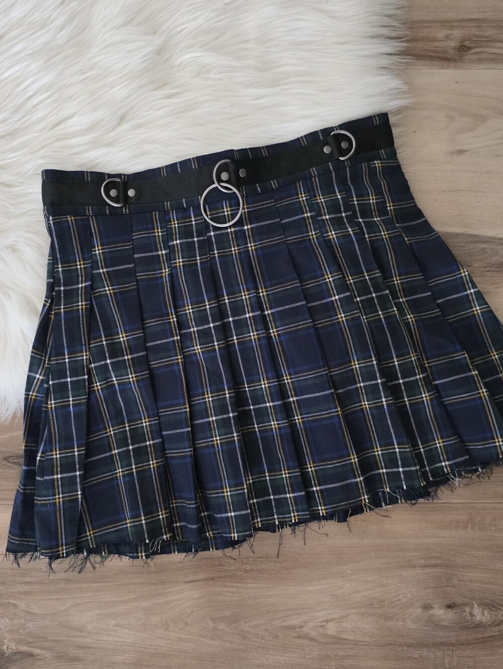 NEW Dolls Kill Current Mood Pleated Plaid Mini Skirt- small